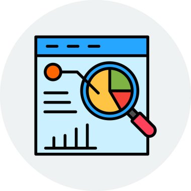 İstatistiksel Analiz simgesi vektör çizimi