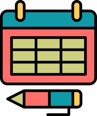 zamanlama, takvim simgesi vektör illüstrasyonu