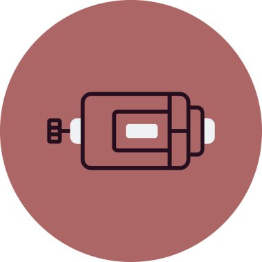 Motorlu. Web simgesi basit illüstrasyon