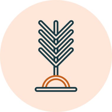 Porsuk ağacı. Web simgesi basit illüstrasyon