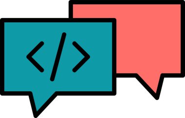 Sohbet mesajı vektör illüstrasyonu