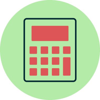 Calculator icon, vector illustration simple design