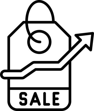 Bir satış simgesinin vektör illüstrasyonu 