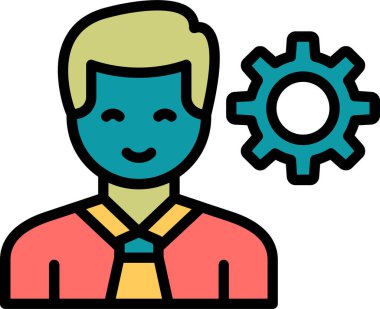 Yönetici vektör simgesi modern basit illüstrasyon