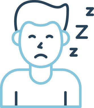 Sıkıldım. Web simgesi basit illüstrasyon