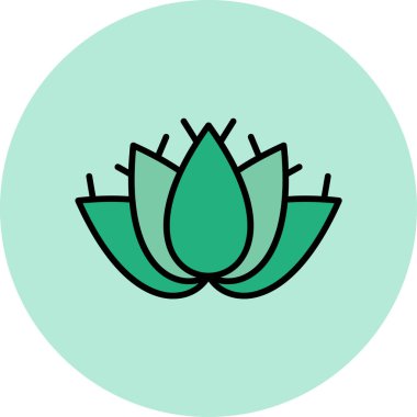 lotus. Web simgesi basit illüstrasyon 