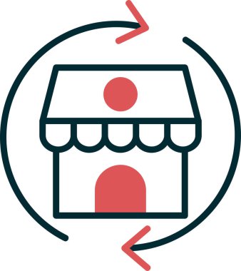 Dükkan. Web simgesi basit tasarım 