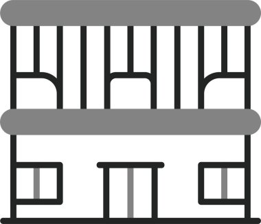 Çubuk İnşa Simgesi, Beyaz Arkaplanda Vektör İllüstrasyonu 