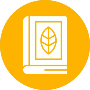 Biyoloji Kitabı web simgesi vektör illüstrasyonu