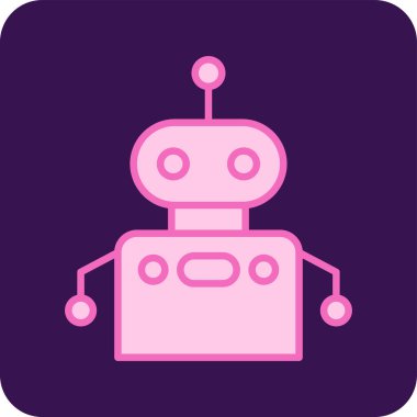 Android karakterinin basit doğrusal resmi