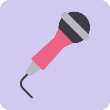 mikrofon simgesi, vektör illüstrasyonu 