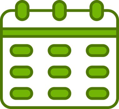 Minimalist bir tasarımda bir takvim simgesinin vektör illüstrasyonuName.