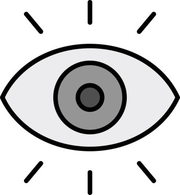 Göz düzlüğü simgesi, vektör çizimi 