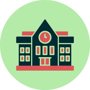 Okul canlandırma simgesi, vektör illüstrasyonu basit tasarım