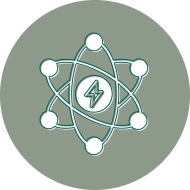 Atom Enerjisi Ağ ikonu vektör çizimi