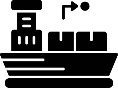 Dağıtım simgesi tasarımının vektör illüstrasyonu