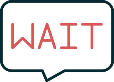 Konuşma baloncuğu vektör resimlemesinde bekle 