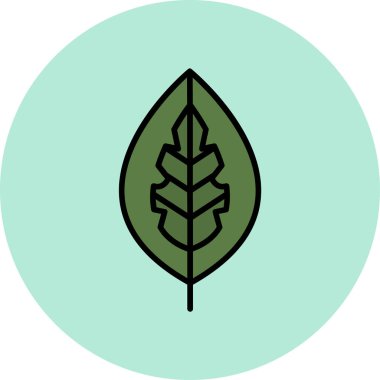 Yaprak. Web simgesi basit illüstrasyon