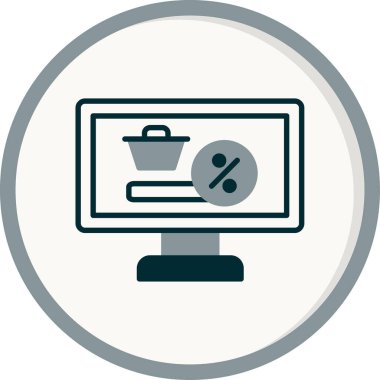 - İnternet. Web simgesi basit illüstrasyon