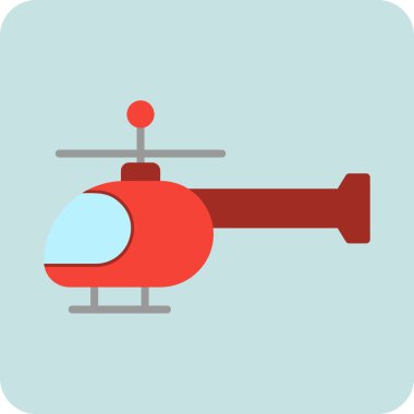 Helikopter. Web simgesi basit illüstrasyon