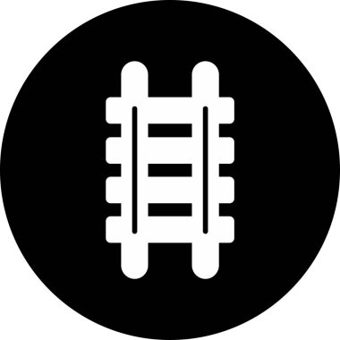 Demiryolu simgesi vektör illüstrasyonu