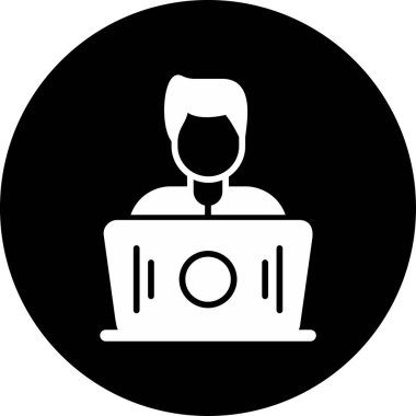 Çalışan ağ simgesi vektör illüstrasyonu