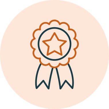 Rozet. Web simgesi basit illüstrasyon