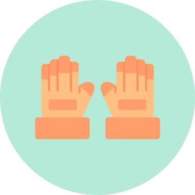 Eldiven. Web simgesi basit illüstrasyon 