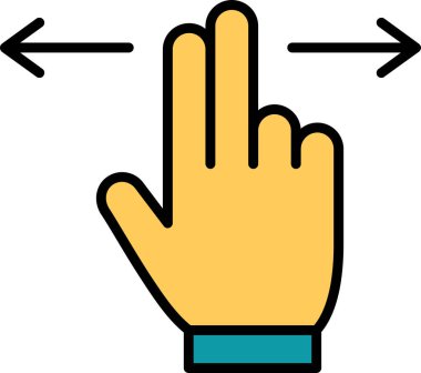 Kaydır. Web simgesi basit illüstrasyon