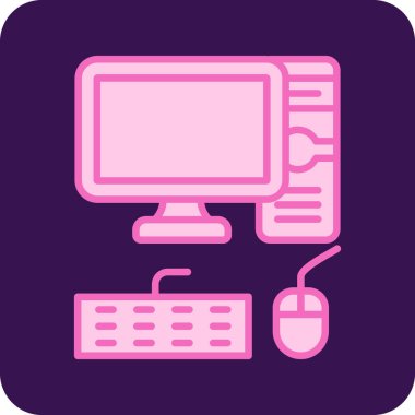 bilgisayar simgesi, vektör illüstrasyonu basit tasarım