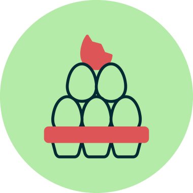 Yumurtalar. Web simgesi basit illüstrasyon 