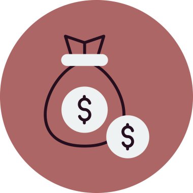 para çantası simgesi, vektör illüstrasyonu basit tasarım