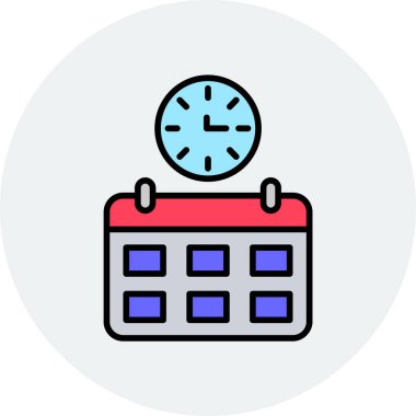 saat, saat, simge vektör illüstrasyonunu izle