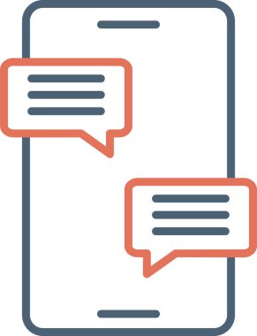 Sohbet mesajı vektör illüstrasyonu