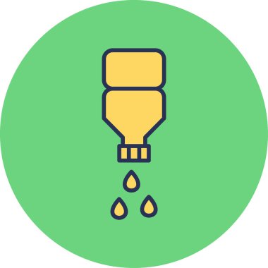 su şişesi simge vektör çizim