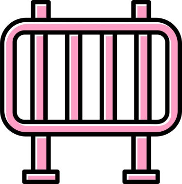 Bariyer ağ simgesi vektör illüstrasyonu