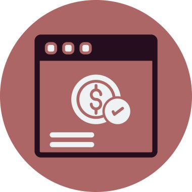 Basit Çevrimiçi Ödeme vektör çizimi