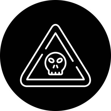 kafatası simgesi Tehlike İmza vektör çizimi