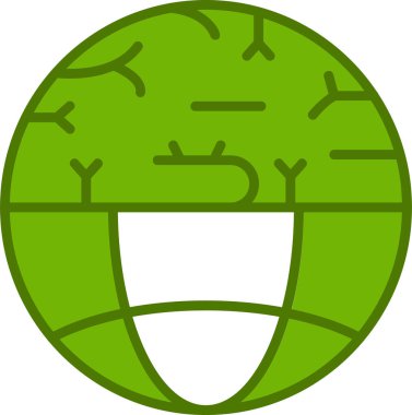 dünya simgesi, vektör illüstrasyonu basit tasarım 