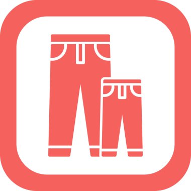 Pantolon simgesinin vektör illüstrasyonu 