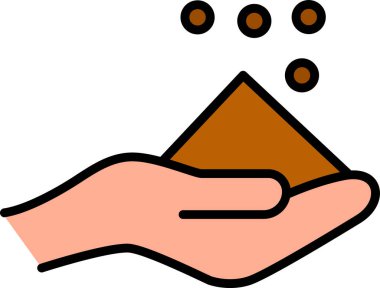 Tayammum. Web simgesi basit illüstrasyon