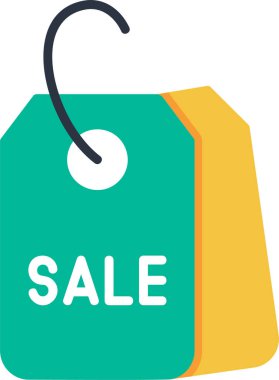 satış etiketi simgesi, vektör illüstrasyonu basit tasarım