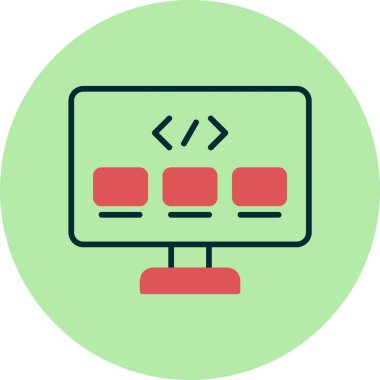 Ön taraf. Web simgesi basit illüstrasyon