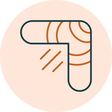 Bumerang web simgesi, vektör çizim 