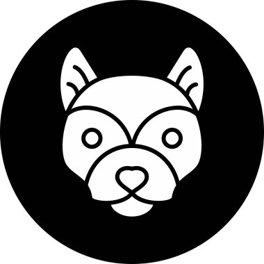 Husky köpek simge vektör çizim