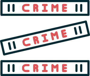 Suç mahalli ikonu vektör illüstrasyonu