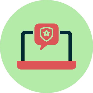 Siber ağ simgesi, vektör illüstrasyonu