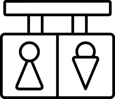 Tuvalet Ağı vektör illüstrasyonu