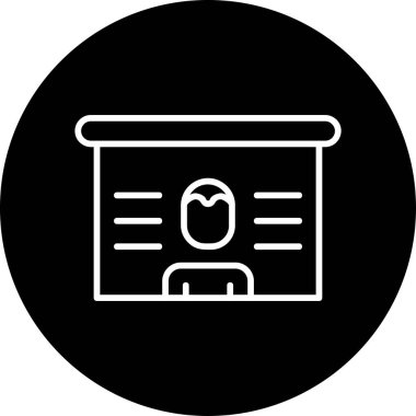 sunum simgesi, vektör illüstrasyonu basit tasarım