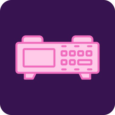 Ses kutusu. Web simgesi basit illüstrasyon